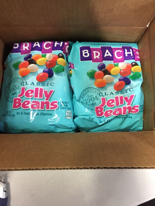 Photo 2 of  EXP 4/23 Brach's Classic Jelly Beans | Bulk Bag of Candy for Easter Eggs and Baking | Fruit and Licorice-Flavored Easter Egg Candy for Easter Basket Stuffers and Decorating | 54 oz (Pack of 2)