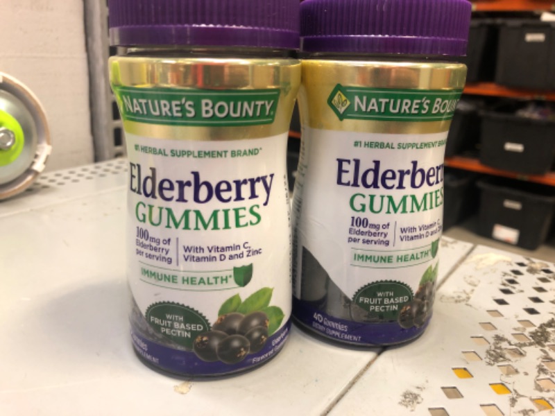 Photo 2 of 2 pack-Nature's Bounty Elderberry, 40 Gummies