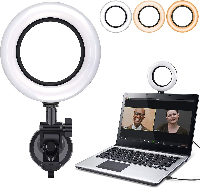 Photo 1 of Hagibis Video Conference Lighting Kit,Computer/Laptop Moniter LED Video Light Dimmable 6500K Ring Light for Remote Working,Zoom Call,Self Broadcasting,Live Streaming
