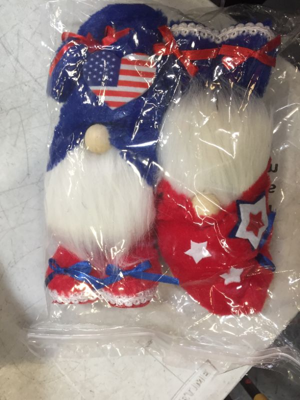 Photo 2 of 4th of July Gnomes Decor, Patriotic Tomte Plush, Independence Day Gnomes Plush, Memorial Day Nisse Handmade Scandinavian, Elf Dwarf Home Collection, July 4th Tiered Tray Decorations
