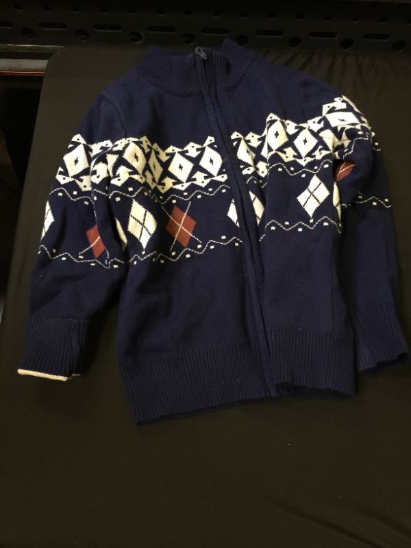 Photo 1 of AQEACARMON Baby Boys Girls Button Up Cardigan Sweater Dinosaur Full-Zip Knit Sweater - SIZE 5T -