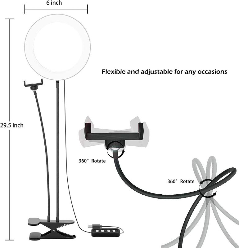 Photo 1 of Selfie Ring Light with Cellphone Holder Stand