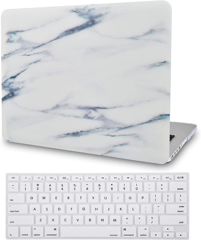 Photo 1 of LASSDOO Compatible with MacBook Air 13 inch Case 2021,2020,2019,2018 Release A1932 Retina Display + Touch ID Plastic Hard Shell + Keyboard Cover (Crystal Marble)