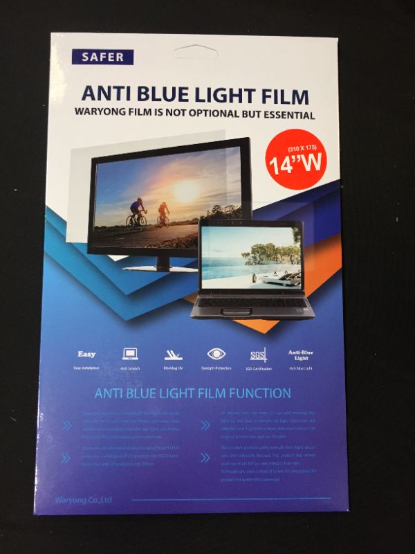 Photo 2 of WARYONG Light Blocking Screen Film Type for Laptop Screen Protector/Filter Anti Glare Anti Blue Light Bubble Free Touch-Screen Size:14" W (16:9)(12.2"x6.9")