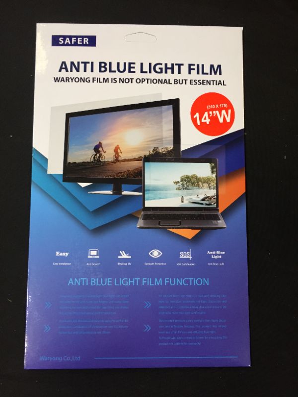 Photo 1 of WARYONG Light Blocking Screen Film Type for Laptop Screen Protector/Filter Anti Glare Anti Blue Light Bubble Free Touch-Screen Size:14" W (16:9)(12.2"x6.9")