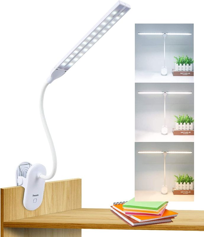 Photo 1 of LED Reading Light with Clip, Deaunbr Desk Lamp 48 LEDs 2600mAh Battery USB Rechargeable Book Lights Stepless Adjustable Brightness Eye Protection Flexible Table Lamps for Bed Headboard, Home, Office
