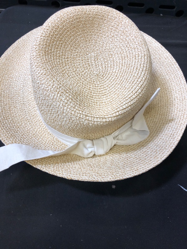 Photo 2 of FURTALK Womens Beach Sun Straw Hat UV UPF50 Travel Foldable Brim Summer UV Hat