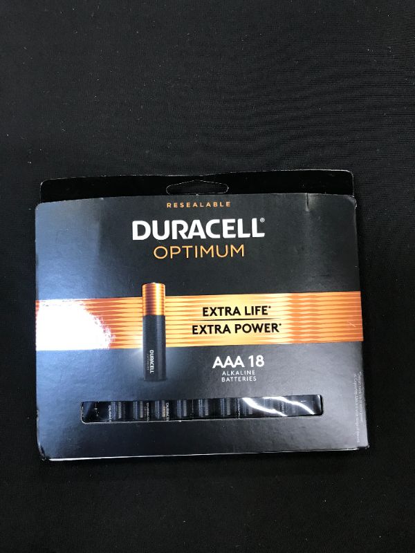 Photo 1 of Duracell Optimum Batteries, Alkaline, AAA, 1.5 V, 18 Pack - 18 batteries