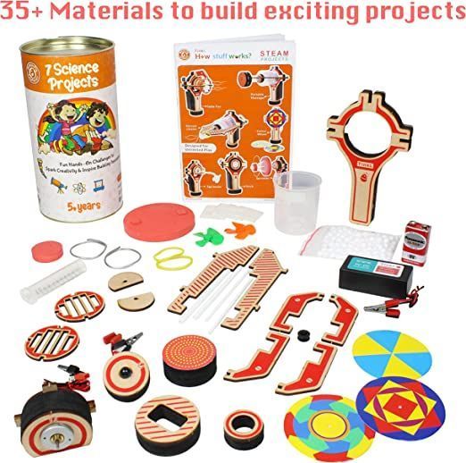 Photo 1 of ButterflyEdufields 7in1 DIY Science Gadget Toys | Electricity Science Project Kit | Electronic Circuits | Toys for Kids Age 7-14 Years Boys Girls | Build Your own Gadgets
