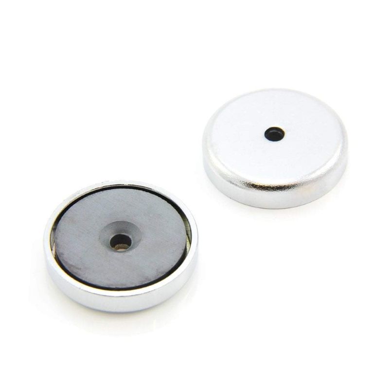 Photo 1 of Magnet Expert Ø40 x 8mm Ferrite Y30BH Pot Magnet [Ø1.57 x 0.31"], 5mm csk Hole [Ø0.20"], 15kg Pull [33 lbs], 25pcs
