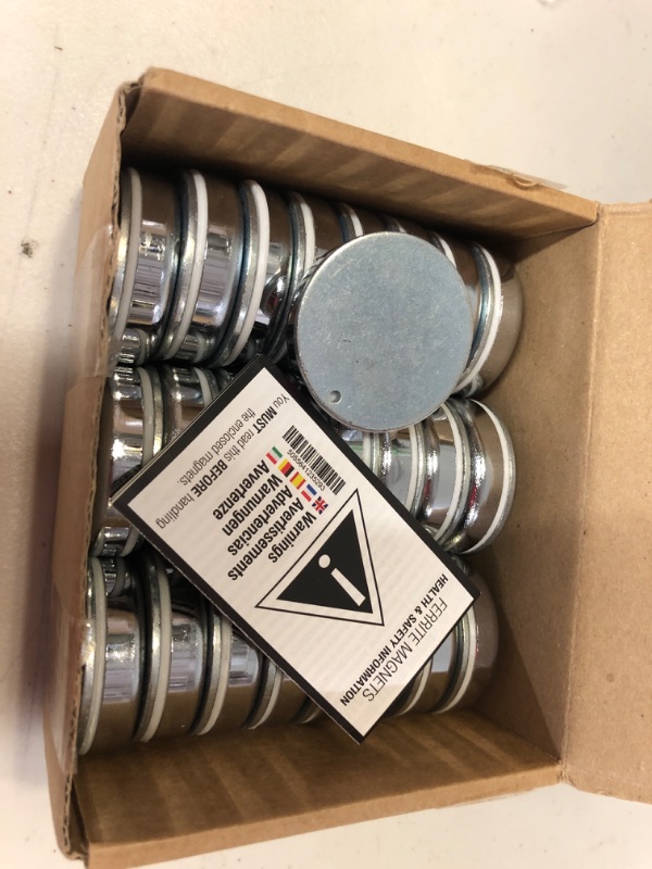 Photo 1 of Magnet Expert Ø40 x 8mm Ferrite Y30BH Pot Magnet [Ø1.57 x 0.31"], 5mm csk Hole [Ø0.20"], 15kg Pull [33 lbs], 25pcs
