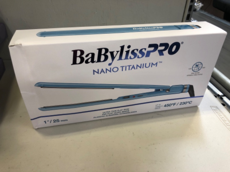 Photo 4 of BaBylissPRO Nano Titanium Ultra-Thin Straightening Iron---damage box