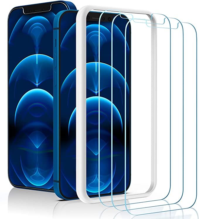 Photo 1 of (3 Pack) Musment Tempered Glass Screen Protector Compatible for iPhone 12 pro max (6.7") Inchwith (Easy Installation Tray) Anti Scratch, Bubble Fre