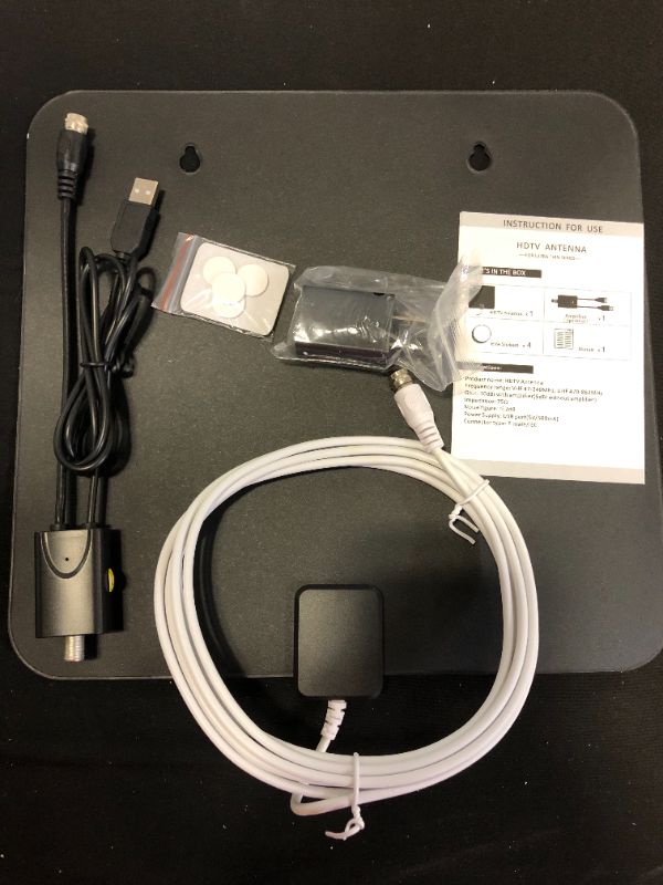 Photo 1 of HD Digital Indoor TV Antenna - Long Range Amplified 180 Miles Reception Support 4K 1080P for Television with Detachable Amplifier Signal Booster 13ft Coax HDTV Antenna Cable/AC Adapter
