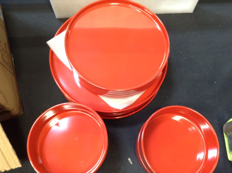 Photo 3 of Zog Melamine Dinnerware Set for 4 - 12 Pcs Camping Dishes Set with Dinner Plates