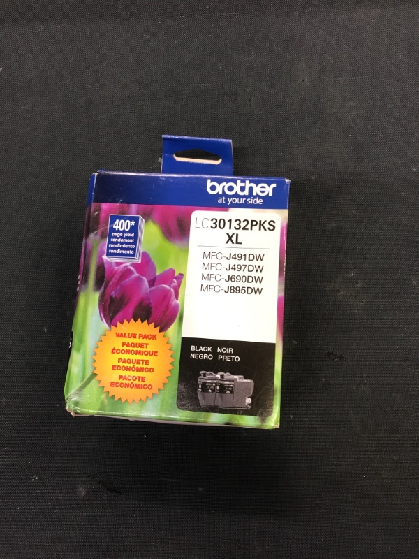 Photo 2 of Brother LC3013BK Black High Yield Ink Cartridge, 2/Pack (LC30138PKS)