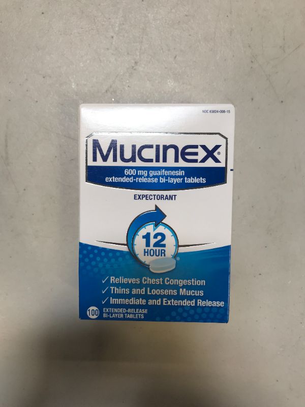 Photo 2 of 12 Hour Expectorant, Chest Congestion Thins and Loosens Mucus *FACTORY SEALED *EXP 11/2023