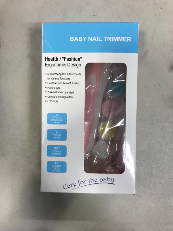 Photo 3 of 24 in 1 Baby Nail File Electric Nail Trimmer Manicure Set with Nail Clippers?Batteries Included?Safe Toe Fingernails Care with LED Light
* FACTORY SEALED 