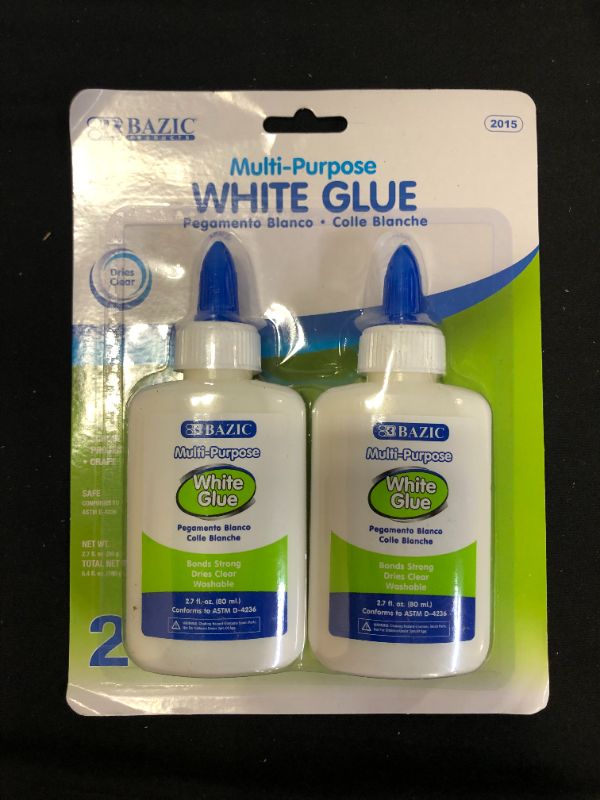 Photo 2 of Bazic 2.7 oz. (80ml) White Glue (2/Pack)