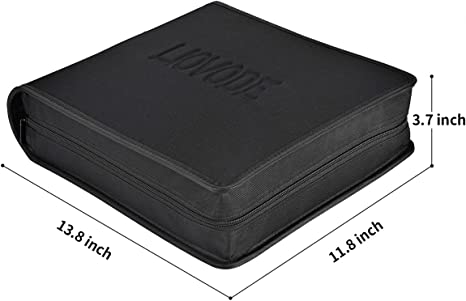 Photo 1 of LIOVODE DVD Storage Case, 128 Capacity CD Media Collection Bag Case Covers Disc Booklets Holder Home Album Organizer (128 Capacity)