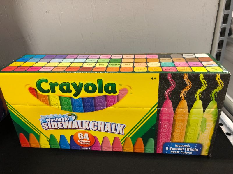 Photo 1 of Crayola Washable Sidewalk Chalk 64 Colors-factory sealed 