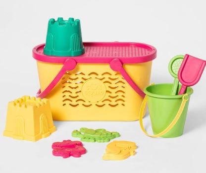 Photo 1 of 10pc Carry Bucket Sand Toy Set - Sun Squad™

