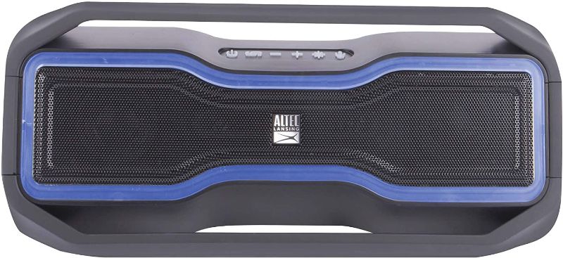 Photo 1 of Altec Lansing RockBox - Waterproof, Wireless, Bluetooth Speaker, Floating, IP67, Portable Speaker, Strong Bass, Rich Stereo System, Microphone, 100 ft Range, Lightweight, 12-Hour Battery, LED Lights
