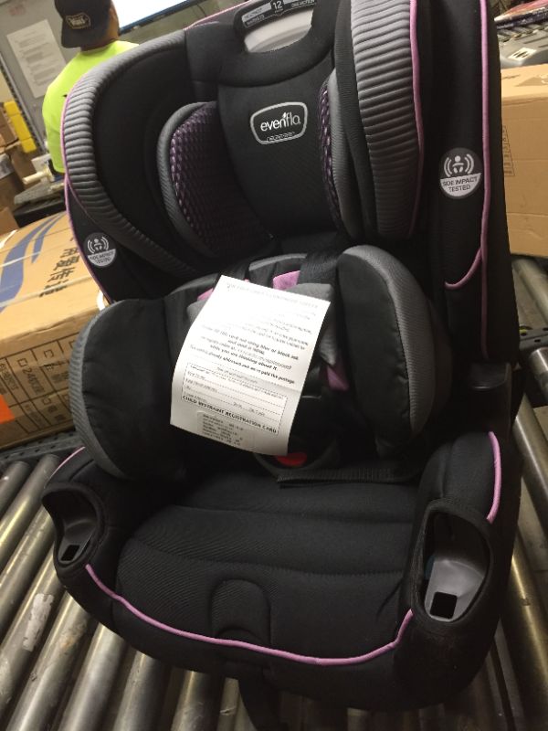 Photo 3 of Evenflo EveryFit 4-in-1 Convertible Car Seat - Augusta, Box Packaging Damaged, Moderate Use, Scratches and Scuffs Found on Item, Box packaging Damaged, Dirty from Previous Use, Missing Cup Holders