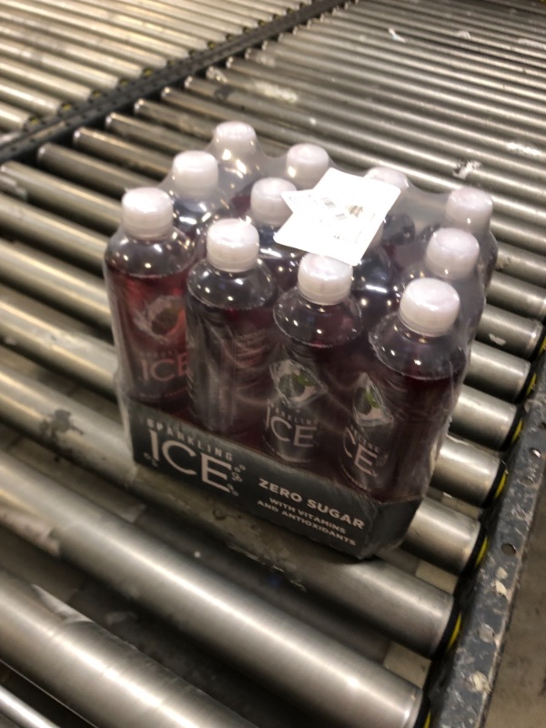 Photo 2 of Sparkling ICE, Black Raspberry Sparkling Water, Zero Sugar Flavored Water, with Vitamins and Antioxidants, Low Calorie Beverage, 17 fl oz Bottles (Pack of 12) Best by 08/08/2022
