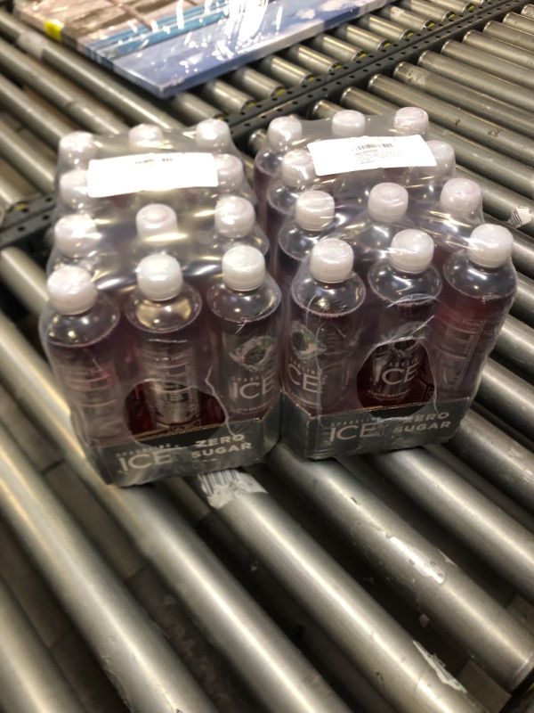 Photo 2 of 2 BOX BUNDLE - Sparkling ICE, Black Raspberry Sparkling Water, Zero Sugar Flavored Water, with Vitamins and Antioxidants, Low Calorie Beverage, 17 fl oz Bottles (Pack of 12) Best by 08/08/2022
