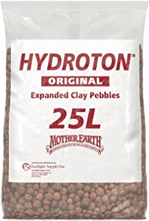 Photo 1 of Mother Earth Products HGC714114 Hydroton Original Expanded Clay Pebbles, 25 Liter, Terra Cotta, Box Packaging Damaged, Moderate Use, Scratches and Scuffs on item, Missing Parts

