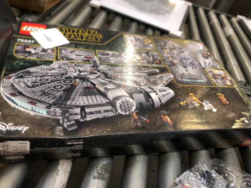 Photo 2 of LEGO Star Wars: The Rise of Skywalker Millennium Falcon 75257 Starship Model Building Kit and Minifigures (1,351 Pieces), Box Packaging Damaged, Moderate Use, Missing Parts

