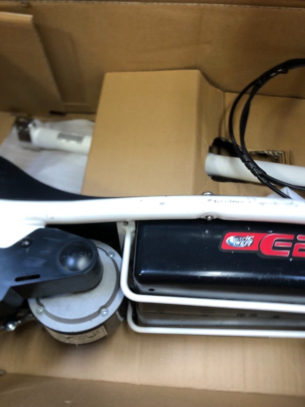 Photo 4 of Razor - E200 Electric Scooter, Box Packaging Damaged, Moderate Use, Scratches and Scuffs on item, Missing Parts, Did Not turn on, Missing Charger. 