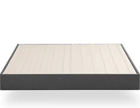 Photo 1 of ZINUS Upholstered Metal Box Spring with Wood Slats / 9 Inch Mattress Foundation / Easy Assembly / Fabric Paneled Design, King