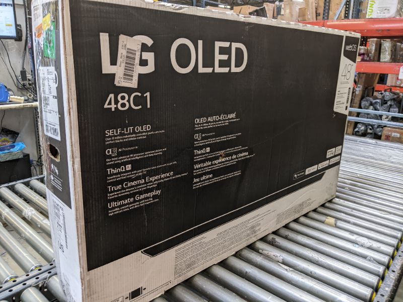 Photo 1 of LG OLED C1 Series 48” Alexa Built-in 4k Smart TV, 120Hz Refresh Rate, AI-Powered 4K, Dolby Vision IQ and Dolby Atmos, WiSA Ready, Gaming Mode (OLED48C1PUB, 2021), Black