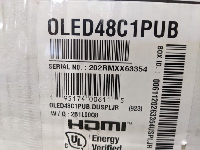 Photo 1 of LG OLED C1 Series 48” Alexa Built-in 4k Smart TV, 120Hz Refresh Rate, AI-Powered 4K, Dolby Vision IQ and Dolby Atmos, WiSA Ready, Gaming Mode (OLED48C1PUB, 2021), Black