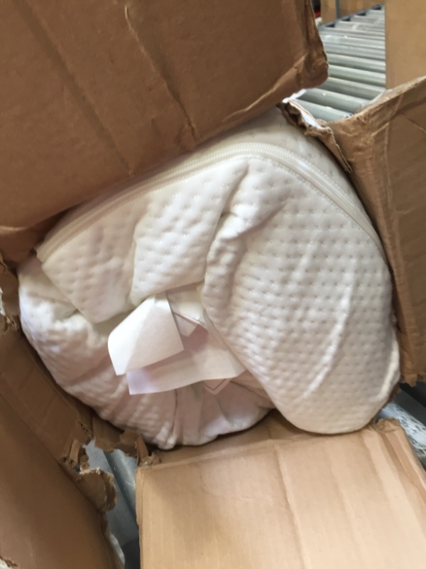 Photo 3 of Graco Deluxe Foam Crib and Toddler Mattress, Box Packaging Damaged Creases and Wrinkles in Item, Found Hair on Item