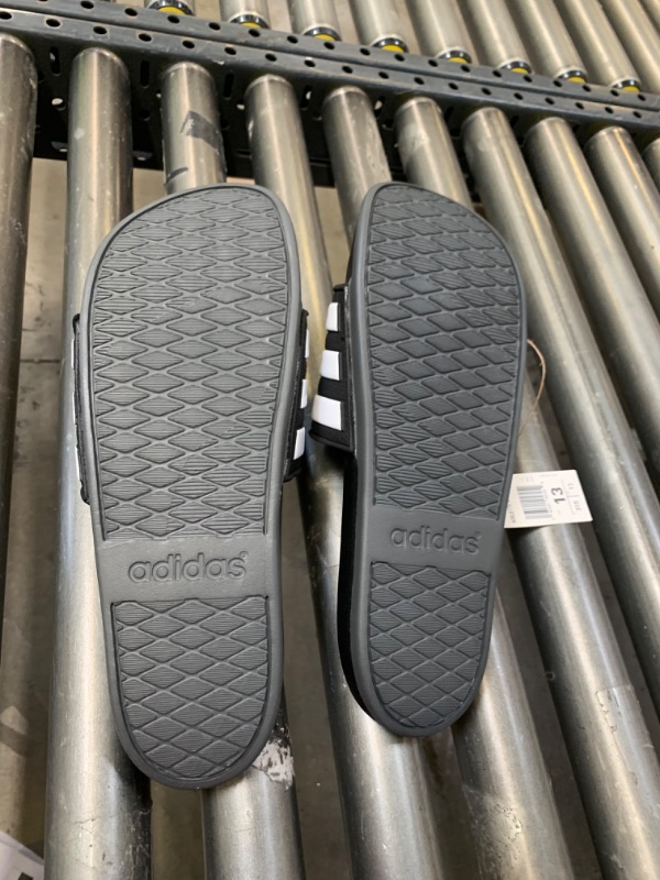 Photo 5 of Adidas Men's Adilette Comfort Adjustable Slide Sandals - Black, 13, Minor Use