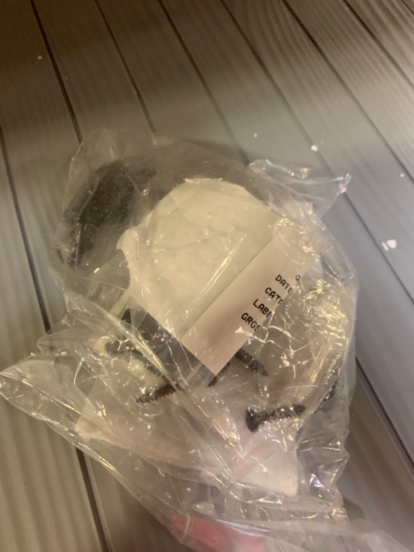 Photo 6 of Keter Solana 70 Gallon Storage Bench Deck Box for Patio Furniture, Box Packaging Damaged, Moderate Use, Scratches and Scuffs Found on Item, Missing Parts, Missing Hardware, Selling for Parts
