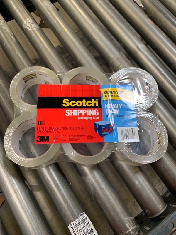 Photo 2 of 1.88 in. x 54.6 yds. Scotch Heavy Duty Shipping Packaging Tape (6 Rolls per Pack)