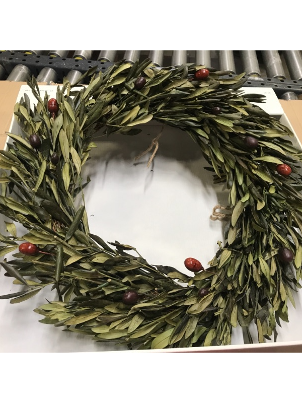 Photo 1 of 20" Preserved Olive Leaf Wreath - Hearth & Hand™ with Magnolia

