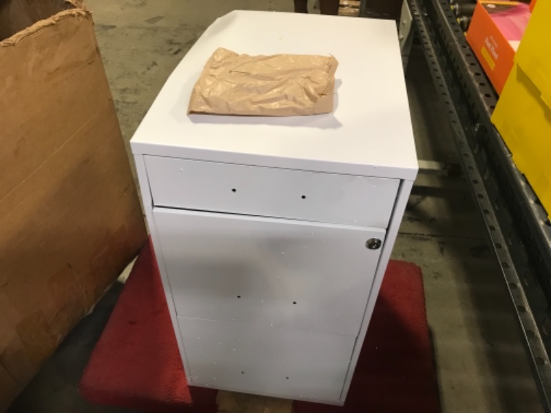 Photo 2 of 3-Drawer Filing Cabinet Steel Off-White - Hirsh