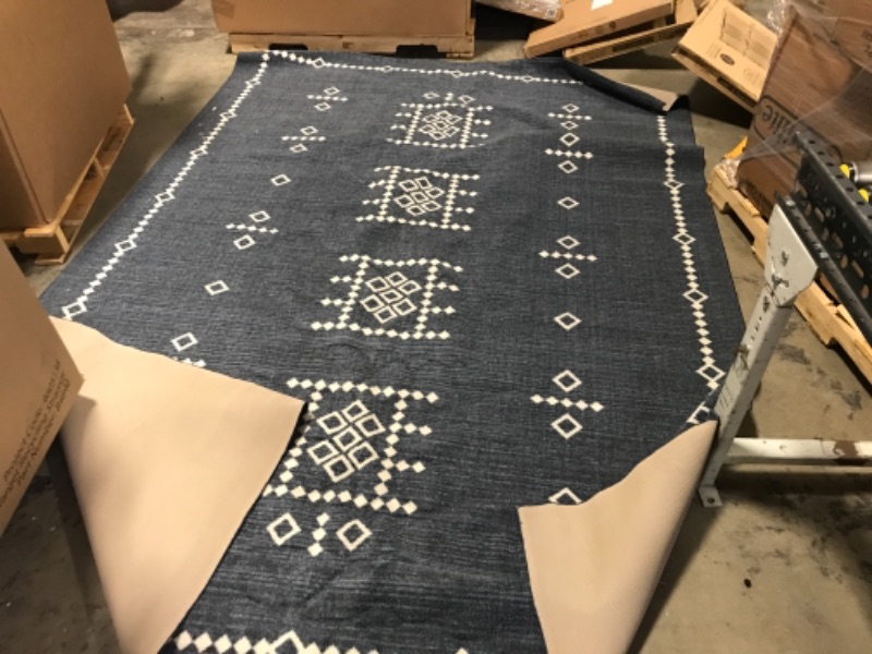 Photo 3 of 119x83 inches Potomac Three Square Center Motif Rug Indigo - Threshold™---dirty  item
