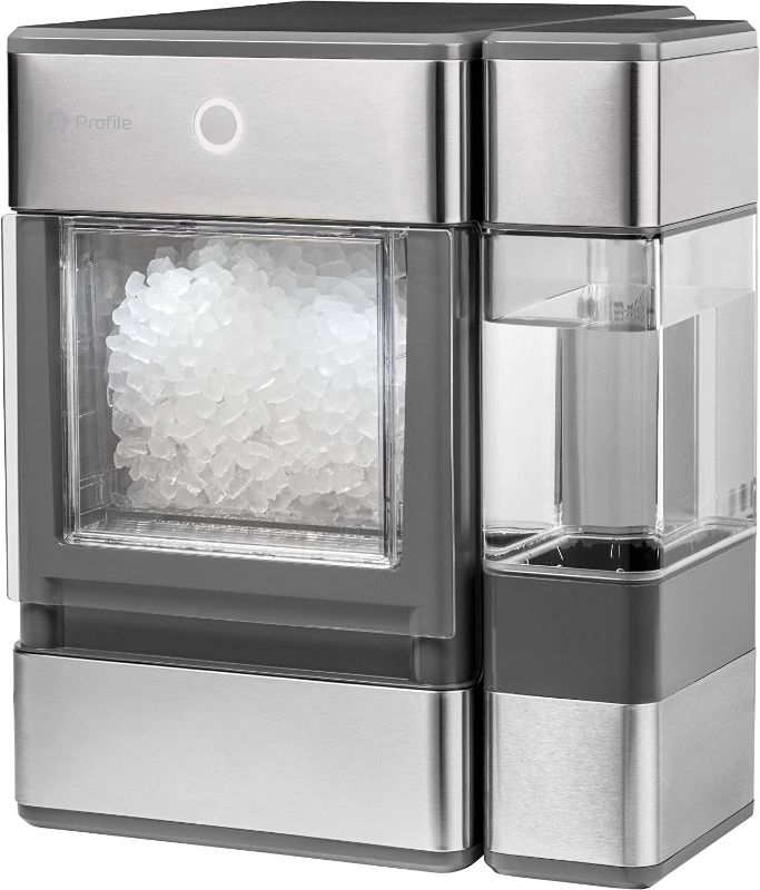Photo 1 of GE Profile Opal | Countertop Nugget Ice Maker with Side Tank | Portable Ice Machine Makes up to 24 lbs. of Ice Per Day | Stainless Steel Finish
