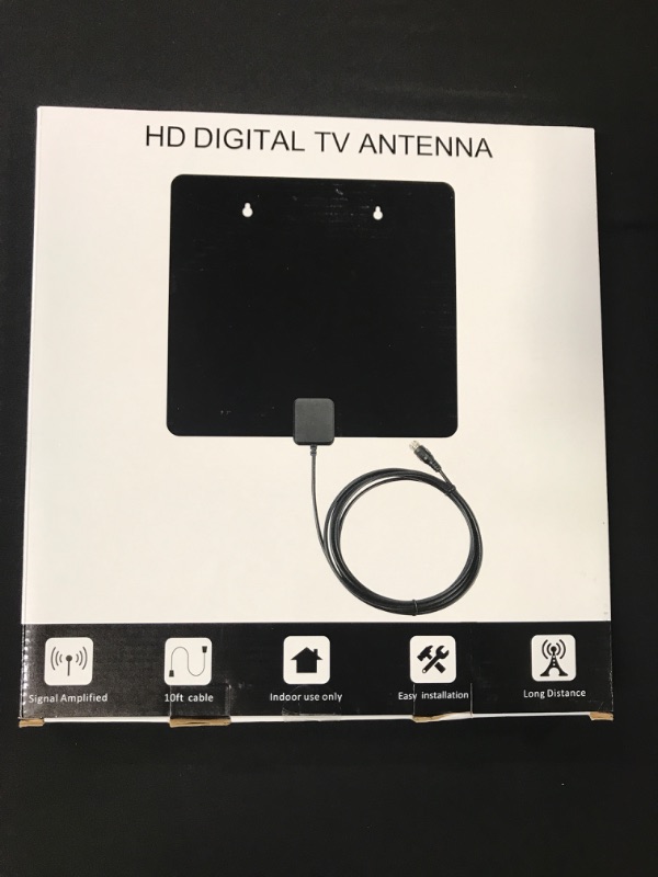 Photo 2 of HD Digital Indoor TV Antenna - Long Range Amplified 180 Miles Reception Support 4K 1080P for Television with Detachable Amplifier Signal Booster 13ft Coax HDTV Antenna Cable/AC Adapter
