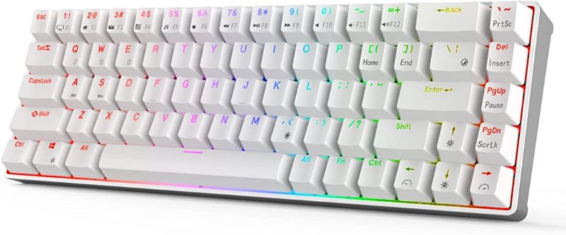 Photo 1 of  80% RGB Gaming Keyboard , RGB Hot Swappable with Software for Win/Mac Blacklight keyboard