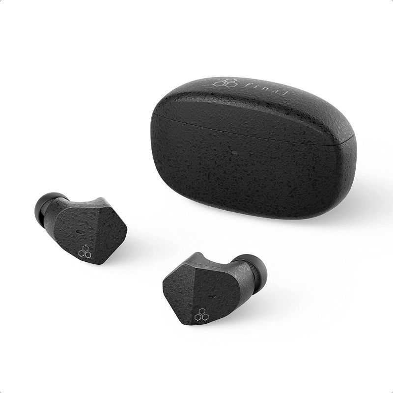 Photo 1 of final ZE3000 True Wireless Earbuds, Hi-Fi Sound Quality, Maximum 35 Hours Music Playback, IPX4, aptX Adaptive, Touch Sensor, Support Lossless Music Format, Designed in Japan (Black)
- no charger block - 