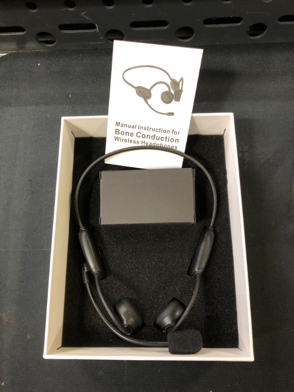 Photo 2 of Bone Conduction Headphones with Mic, BT 5.3 Wireless Headset for Computer with ENC Noise Canceling Microphone Boom, Perfect for Teaching Driving Classroom Home Office Commercial Use(Black)
