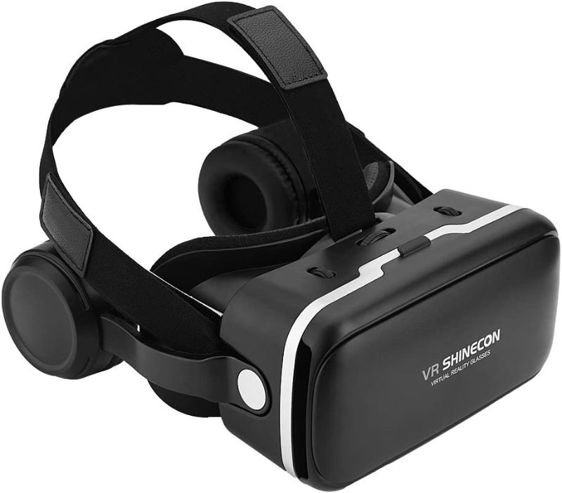 Photo 1 of ASHATA VR Headset Compatible with iPhone and for Android, 3D VR Glasses Virtual Reality Headset for VR Games and 3D Movies, Universal Virtual Reality Goggles with Headband
