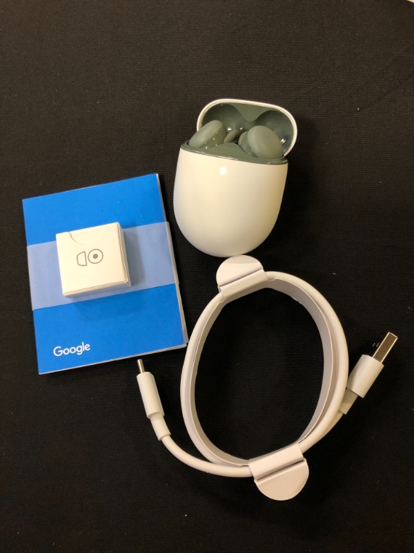 Photo 2 of Google Pixel Buds A-Series - Wireless Earbuds - Headphones with Bluetooth - Dark Olive
